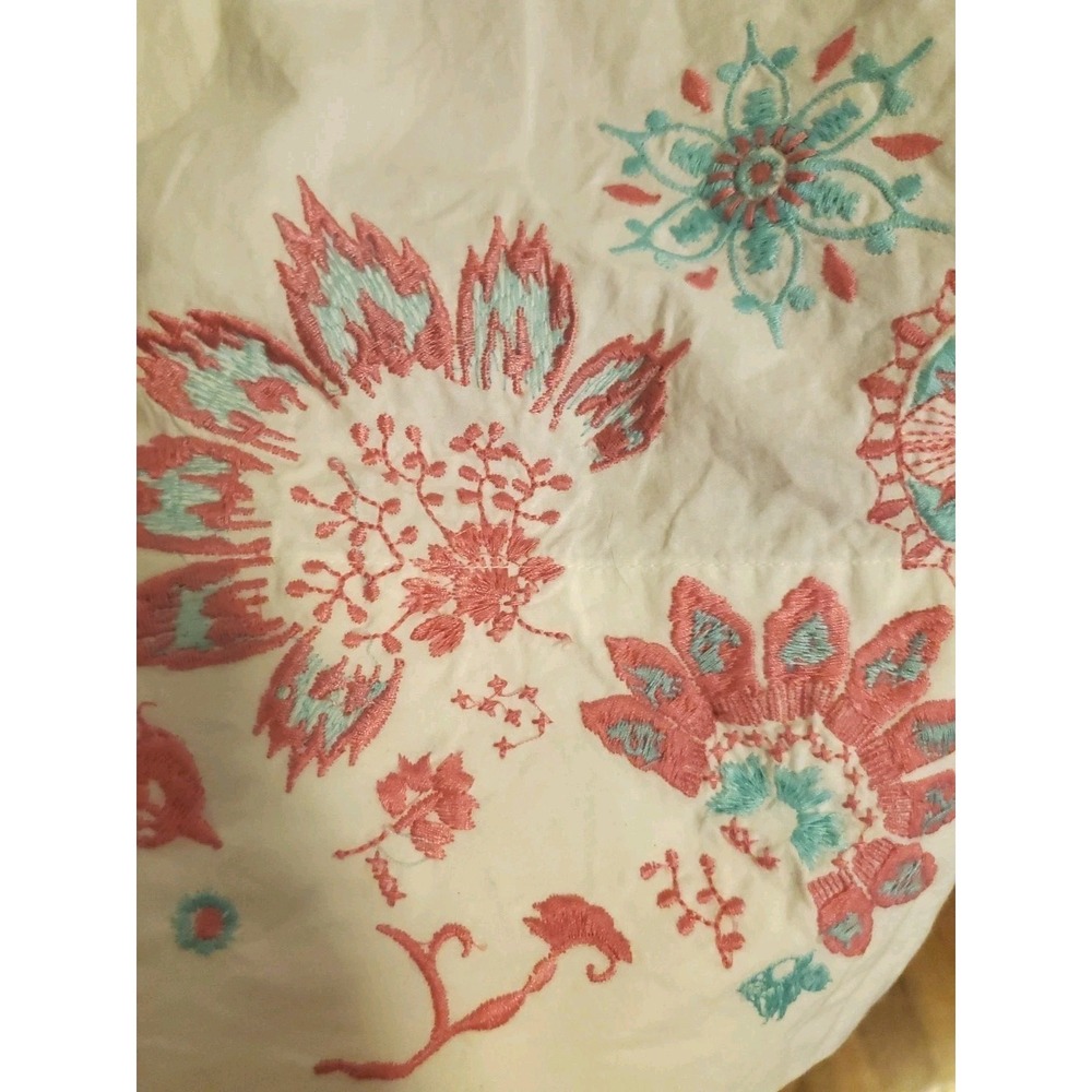 Gretchen‎ Scott Designs White Embroidered Boho Dress Sm Resort Wear Floral Beach - Picture 4 of 8